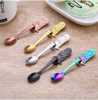 Wholesale Fancy Colored Mermaid Spoon Coffee Spoon Coffee Teaspoon Pvd Plated Stainless Steel Gold Copper Black jllNfr soif CCF8567