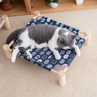 Wholesale Cat Beds Furniture Elevated Pet Cot Bed For Dog Canvas Summer Breathable Detachable Raised Puppy Nest Supplies