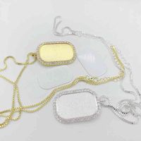 Wholesale Supplier wholale sier Gold pendant custom Name picture Jewelry sublimation blank necklace