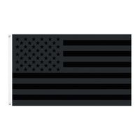 Wholesale 90 CM x5FT All Black American Flag US Black Flags USA Blackout Tactical Decor Garden House Hanging Decoration Yard Banner Wall Scroll H927MVBB