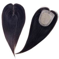 Wholesale Virgin Hu Topper for Bald Natural Scalp Silk Top X13CM Women Toupee Toppers Straight Hair Piece with cm PU