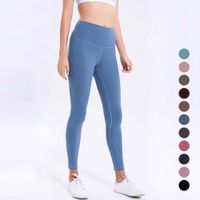 Wholesale Solid Color Women Yoga Pants Shaping High Waist Sports Gym Wear Leggings Elastic Fitness Lady Overall Full Tights Workout Size XS XL