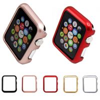 Wholesale Luxury Cases Cover for Apple Watch Band mm mm mm mm mm mm Frame PC Protective Bumper Case Gold Plating Shell Fit iwatch Series SE