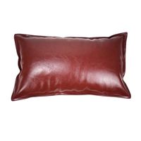 Wholesale Pillow Case Brown Sofa Cushion Cover Bedside Back Oil Wax Leather Modern Country Style PU Luxury For Bedroom Living Room Pillowcase