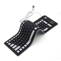 Wholesale Foldable Flexible USB Keyboards Key Mini Keyboard Gamer Soft Waterproof Dustproof Silicone Plug and play For Computer PC Tablet Laptop Windows Mac OS
