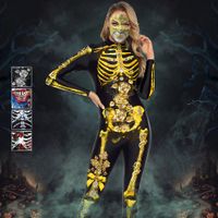 Wholesale Halloween Costumes For Women Horror Zombie Costume Female Sexy Skeleton Costume Clothes Jumpsuit Bodycon S XL