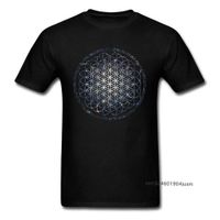 Wholesale Brand T shirt Men Mandala T Shirts Flower Of Life Sacred Geometry Tops Tees Cotton Graphic Tshirt Star Cluster Chic Clothes