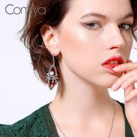 Wholesale Comiya Statement Drop Earrings For Women Acrylic Pearls Mosaic Vintage Jewelry Online Shopping India Zinc Alloy Resin Earring Dangle Chand
