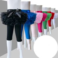 Wholesale Baby Girl Bow Skirt With Tights Kids For Dance Belly Princess Tutu Puffy Leggings Dress Stage Performance Party Gauze