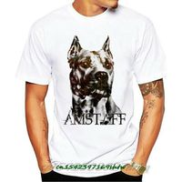 Wholesale Men s T Shirts American Staffordshire Terrier T Shirt Round Collar Custom Letters Unique Summer Style Fashion Interesting Cotton