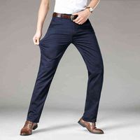 Wholesale Mens Pants Cotton Casual Stretch Male trousers man long Straight High Quality colors Plus Size Pant Suit H1110