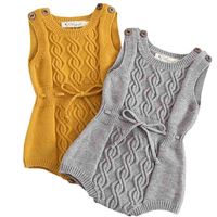 Wholesale born Jumpsuit Outfits Clothes Toddler Adorable Baby Girls Sleeveless Knitted Romper