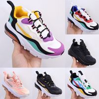 Wholesale 2021 baby children s running shoes boys and girls sports jogging track field basketball black white super bright violet toddler classical kids size