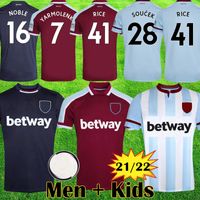 Wholesale MEN Kids soccer jerseys RICE WHU FC VLASIC football shirts kits LANZINI ANTONIO NOBLE KRAL Equipment tops