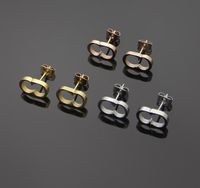 Wholesale Never fade High quality New Arrival Extravagant jewelry men studs Classic design earrings Stainless Steel silver flower elagant women stud earring