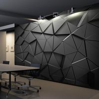 Wholesale grey wallpapers D stereo geometric abstract gray geometric wallpapers background modern wallpaper for living room V2