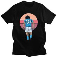 Wholesale Men s T Shirts Color Size Summer Clothes T Shirt Diego Maradona Hand Of God Argentina Footballer Napoli Top T Shirt Cotton TEES TOPS