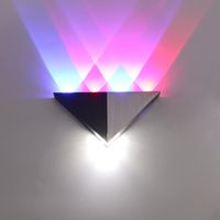 Wholesale Wall Lamps ABEDOE W Aluminum Triangle Led Lamp AC90 V High Power Modern Home Lighting Indoor Outdoor Party Ball Disco Light