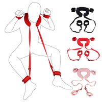 Wholesale Nxy Bdsm Restraints Sex Toys Bondage Set Fetish Bed Kits for Beginners Nylon Belt Love Kit with Cuffs1210