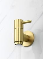 Wholesale Bathroom Sink Faucets High Quality Brass Copper Mop Pool Tap Single Cold Water Faucet Various Colors chrome black Brushed Gold