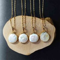 Wholesale WT N507 gold dipped round fancy natural freshwater latest design of pearl necklace