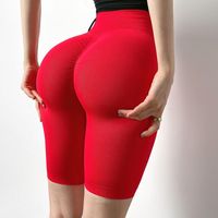 Wholesale Women s Shorts WOMENGAGA ELASTIC Tight Quick Capris Sweatpants Sexy Korean Girl Peach Hip Lifting Fitness U47P
