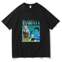 Wholesale Classic Hasbulla Fighting Meme T shirt Fan Gift Mini Khabib Blogger Tshirt Men Women Premium Oversized Graphics Print Tees
