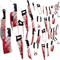 Wholesale 2022 New Sets Halloween Blood Weapon Garland Banner Props Bloody Garland Banner Halloween Zombie Vampire Party Decorations Supplies