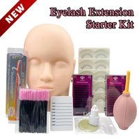 Wholesale Eyelash Extension Starter Kit Practice Grafting Base Tool Suit For Cilia Salon Trainer False Eyelashes