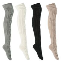 Wholesale Christmas Women s Long Knitted Stockings For Girls Ladies Women Winter Knit Socks Thigh High Over The Knee Socks