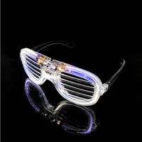 Wholesale Party Decoration Kids Adult LED Light Up Glasses Shutter Glowing Blinking Shades Eyeglasses Bar Club Wedding Happy Birthday Supplies