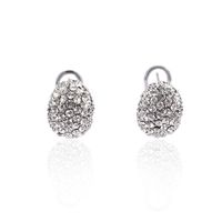 Wholesale Stud Classic Design Cubic Zirconia Earrings Oval Ear Studs Women Wedding Prom Romantic Jewelry Gift Elegant Accessories