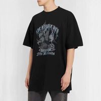 Wholesale Fashion Original Brand Vetements Top Tee Vtm Print Tea Men Women Oversized Summer Style Casual Cats T shirts Pair of clothes