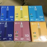 Wholesale Aura Colors of LED Disposable E cigarettes Rechargeable Pen mah Battery ml Capacity Pod puffs Vaporizer Color Vape RGB