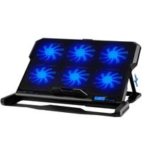 Wholesale 11 inch Gaming Laptop Cooler Notebook Cooling Pad Silent LED Fans Powerful Air Flow Portable Adjustable Stand Pads