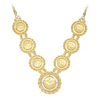 Wholesale Turkey Totem Diamond Gold Necklace