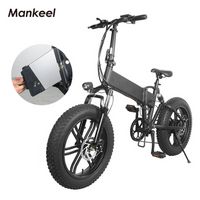 Wholesale Mankeel MK011 Electric Bicycle Foldable smart scooter inch W Powers LED light E bike AH Battery KM Mileage Sport Mountain Bikes Poland Warehouse