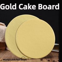 Wholesale Baking Pastry Tools Pcs3 Inch Gold Round Cake Board Circle Base Cupcakes Stand Paper Cases Liners Party Mat Decorations