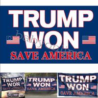 Wholesale 3 Ft Trump Won Save America Flag American Presidential Election Donald Trump Garden House Flying Flag Hanging cm CT12