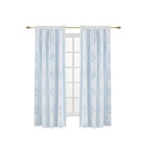 Wholesale Curtain Drapes American Style Jacquard Floral Design Window Sheer Modern Tulle Ready Bedroom Living Made For Fabric Room
