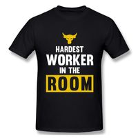 Wholesale Men s T Shirts Paradise Iron HARDEST WORKERS In The Room Workout Project Rock Man T Shirt Shirts Cotton Summer Tops T shirt Short Sleeves Te