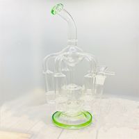Wholesale The latest amazing feature recycler bong glass hookah water pipe quot chandelier quot honeycomb shower recycler GB