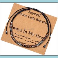 Wholesale Charm Bracelets Jewelry Brand Bracelet Handmade Morse Code S In My Heart Lover Friendship For Women Men Bff Chain Promise Gifts Drop Deliver