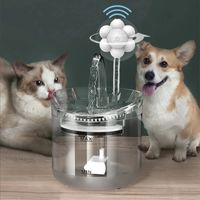 Wholesale 2L Intelligent Cat Water Fountain With Faucet Dog Water Dispenser feeder Transparent Drinker Pet Drinking Filters Feeder Motion Sensor