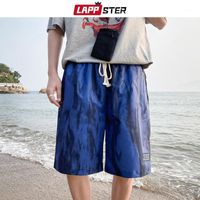 Wholesale Men Tie Dye Streetwear Causal Shorts Summer Mens Korean Style Hip Hop Running Man Cotton Kpop Vintage Pants Men s