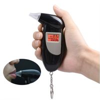Wholesale Alcoholism Test Digital Alcohol Tester Breath Keychain Detector Breathalizer Breathalyser Device LCD Screen