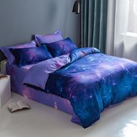 Wholesale Bedding Sets Purple Starry Sky Set Outer Space Duvet Cover Queen King Theme Decoration Series Pillowcase