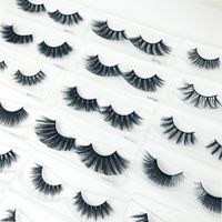 Wholesale 3D Mink Fake Eyelashes Color Bottom Card with Separated Cases Cosmetics Makeup False Lashes