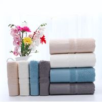Wholesale Towel Skin friendly Cotton Facial Comfortable Soft Durable Household Pure Color Simplicity Home Bathroom Products