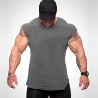 Wholesale Men s Tank Tops Mens Fitness Gyms Top Men Sleeveless Shirt Male Mesh Breathable Sports Vest Undershirt Running